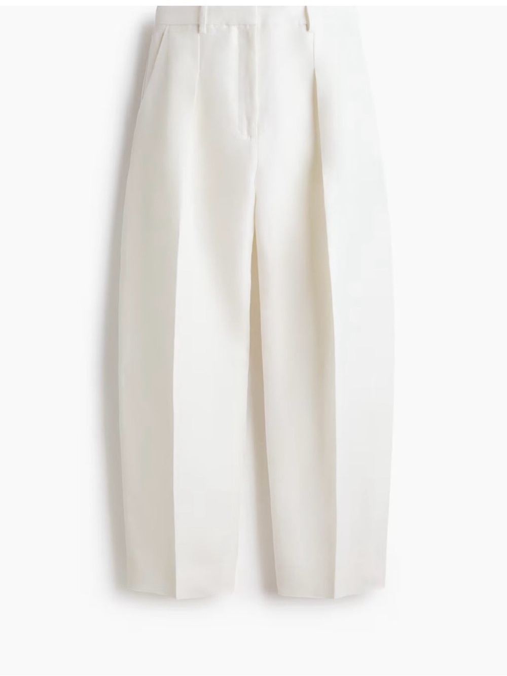 NWT H&M Wide-Leg Linen blend Cream Trousers